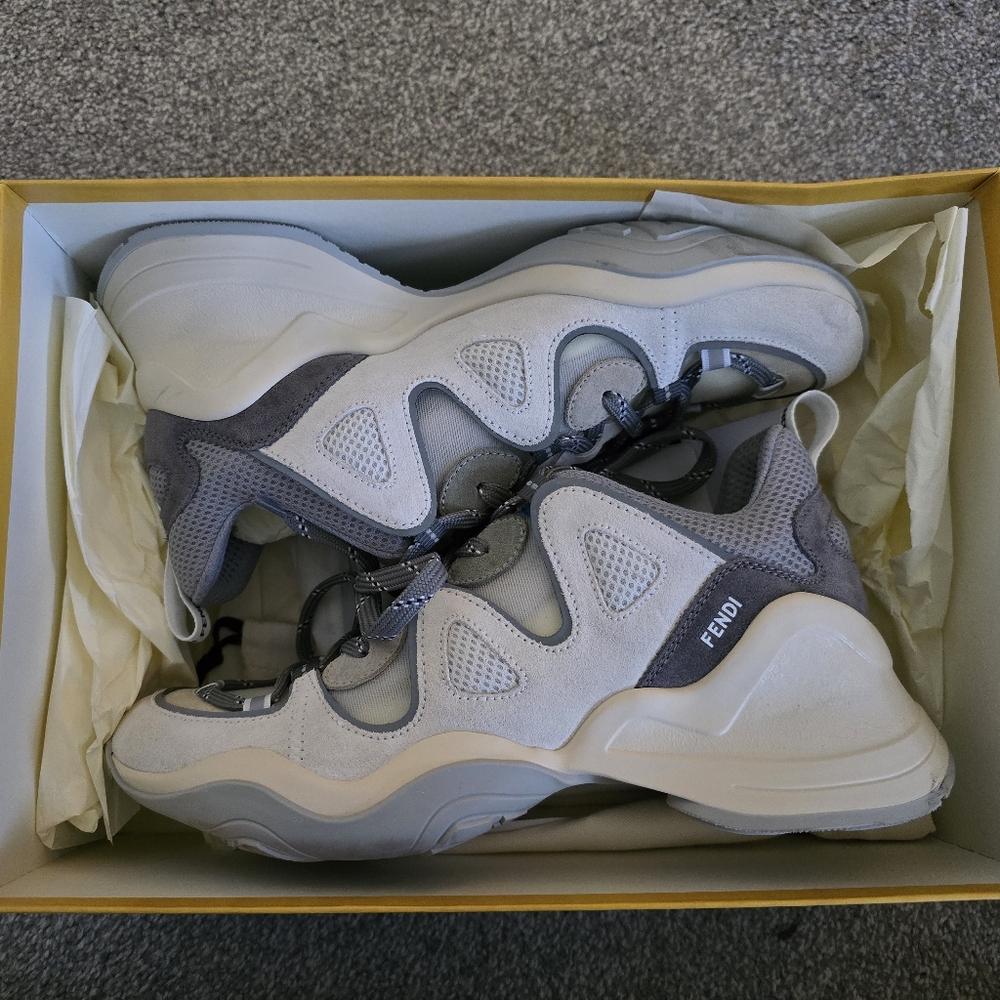 Fendi Grey FFluid Low-Top Sneakers - Picture 2 of 8